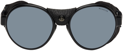 Shop Moncler Black Steradian Sunglasses In 05d Black / Smoke Mi