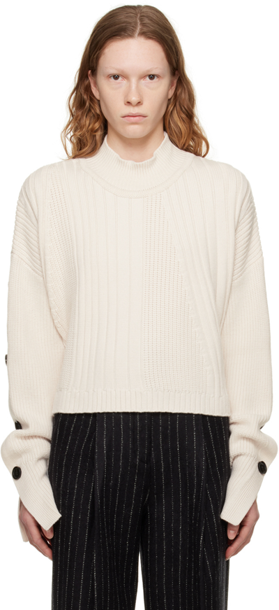 Shop Bite Off-white Patch Sweater In Offwhite 1