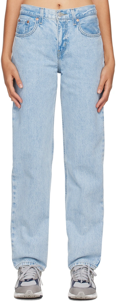 Shop Levi's Blue Low Pro Jeans In Charlie Glow Up