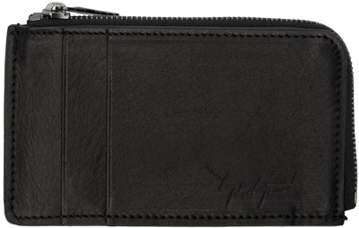Shop Yohji Yamamoto Black Mini Card Holder In 1 Black