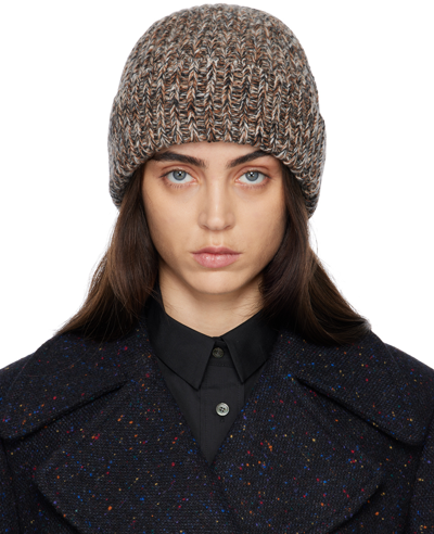 Shop Chloé Multicolor Recycled Cashmere Beanie In 0za Multicolor Grey
