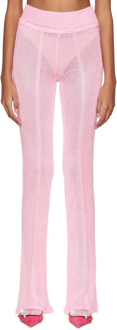 Lado Bokuchava Ssense Exclusive Pink Acrylic Lounge Pants In Pink