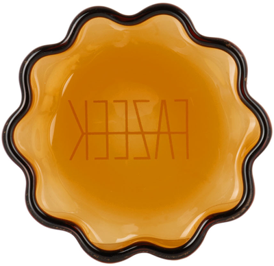 Shop Fazeek Orange Wave Incense Holder Set In Amber