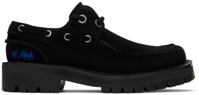 Ader Error Black Suede Loafers In Black