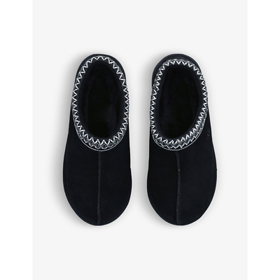 Ugg Tasman Stitch-detail Slippers In Black
