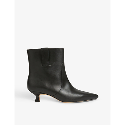 Shop Lk Bennett Womens Bla-black Rowan Western-style Leather Ankle Boots