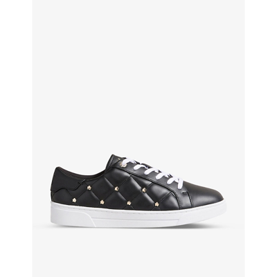 Ted Baker Libbin Studded Quilted Leather Low-top Trainers In Black |  ModeSens