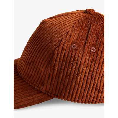 Shop Ted Baker Mens Brown Leeoni Cord-effect Cotton Baseball Cap