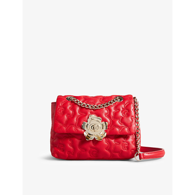 Magnolia Quilted Leather Crossbody Bag In Red