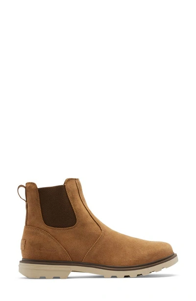 Shop Sorel Carson Waterproof Chelsea Boot In Camel Brown/ Oatmeal