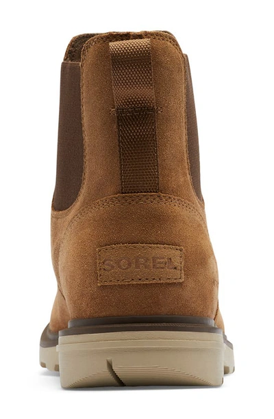 Shop Sorel Carson Waterproof Chelsea Boot In Camel Brown/ Oatmeal