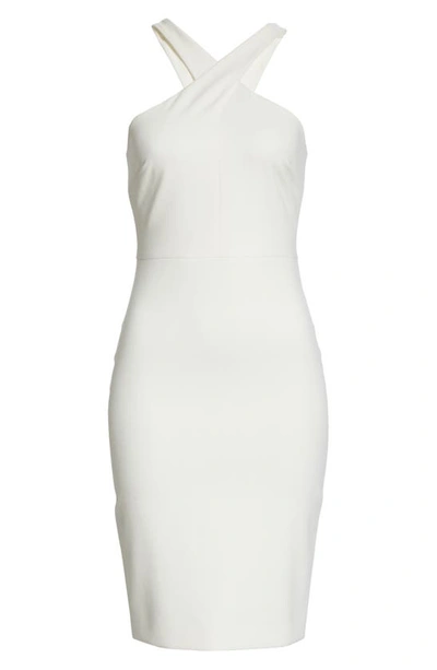 Likely Carolyn Halter-neck Sheath Dress In White
