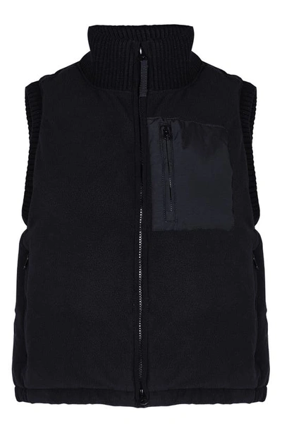 Shop Sweaty Betty Venture Padded Fleece Vest In Black