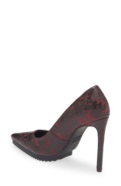 Shop Dkny Carisa Pointed Toe Pump In Bordeaux