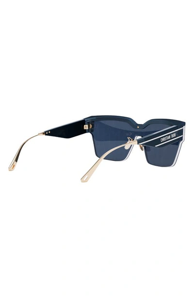 Shop Dior 'club M4u 00mm Shield Sunglasses In Shiny Blue / Blue Mirror
