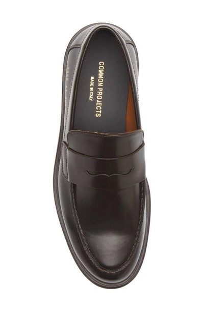 Shop Common Projects Penny Loafer In Brown