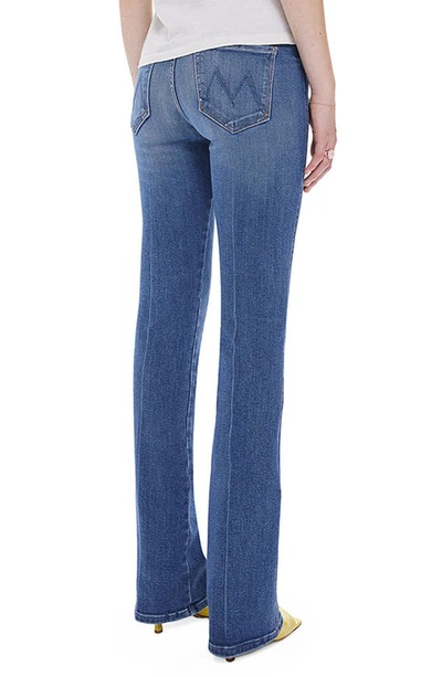 Shop Mother The Double Insider Heel Mid Rise Bootcut Jeans In Opposites Attract