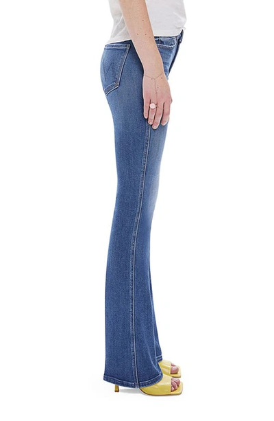 Shop Mother The Double Insider Heel Mid Rise Bootcut Jeans In Opposites Attract