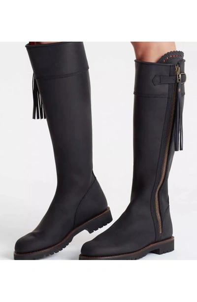 Penelope Chilvers Long Tassel Knee High Boot In Black
