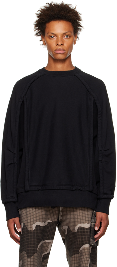 Shop Undercover Black Paneled Sweatshirt