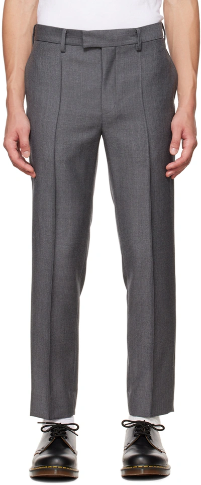 Shop Undercover Gray Zip Trousers In Top Gray