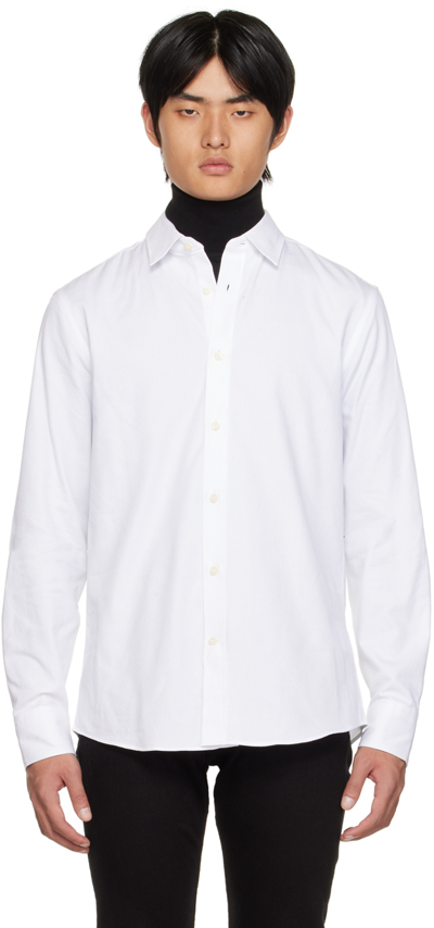 Shop Tiger Of Sweden White Adley Shirt In 090-pure-white