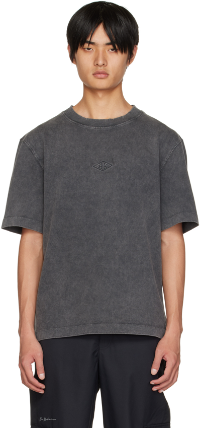 Shop Han Kjobenhavn Gray Distressed T-shirt In Distressed Dark Grey