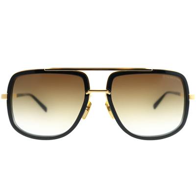Dita Mach-one Dt Drx-2030b-59 Unisex Aviator Sunglasses In Brown
