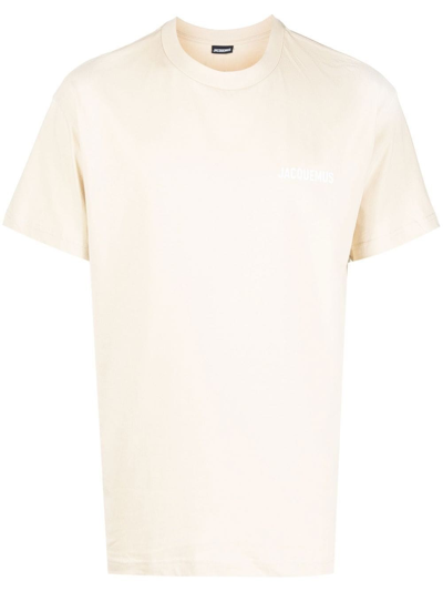 Shop Jacquemus T-shirt Logo In Neutro