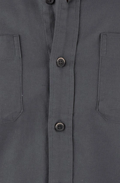 Shop Tailor Vintage Flannel Twill Button-up Shirt In Dark Shadow