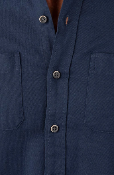 Shop Tailor Vintage Flannel Twill Button-up Shirt In Navy Blazer
