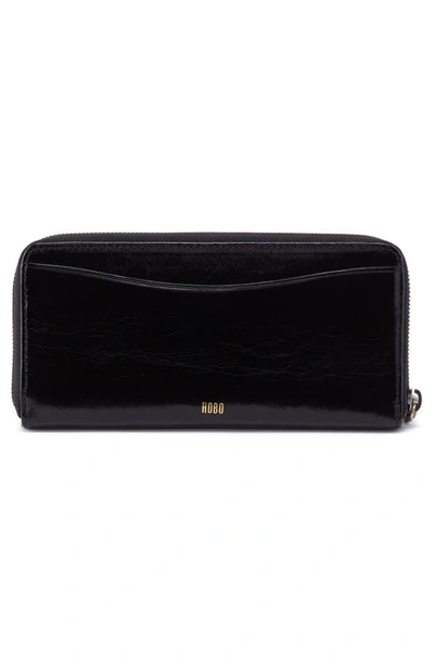 Shop Hobo Max Large Leather Continental Wallet In Black