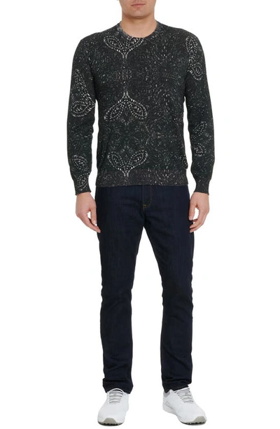 Shop Robert Graham Taurus Linen & Cotton Sweater In Black