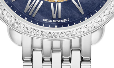 Shop Michele Serein Mid Diamond Bracelet Watch, 36mm In Stainless Steel