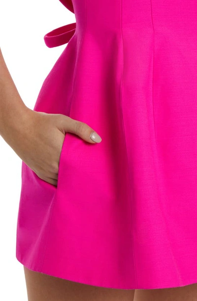 Shop Valentino Backless Wool & Silk Minidress In Pink