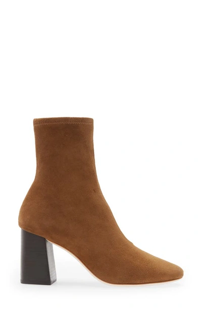 Shop Loeffler Randall Elise Stretch Leather Bootie In Cacao