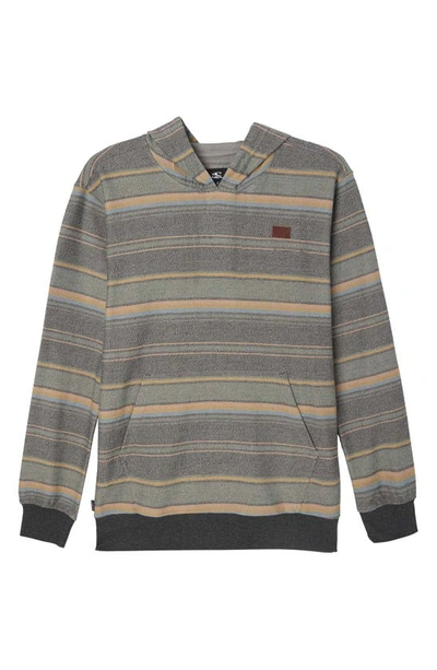O'neill Kids' Bavaro Stripe Pullover Hoodie In Black