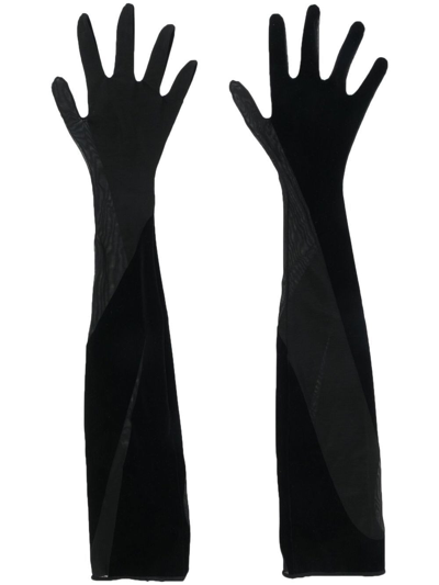 Shop Wolford Forearm-length Gloves In Black
