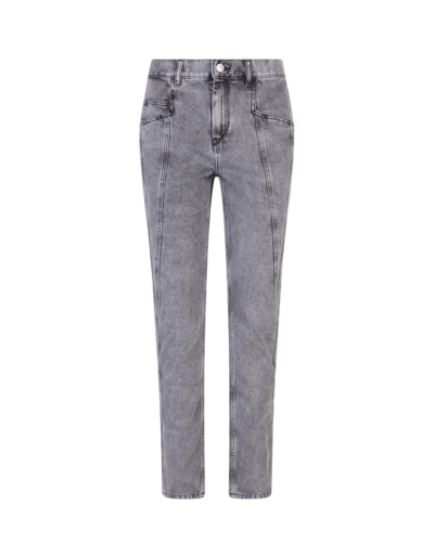 Shop Isabel Marant Woman Vikira Jeans In Grey Denim