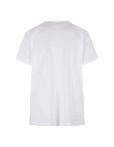 Shop Stella Mccartney Woman White T-shirt With Micro Star Embroidery In Pure White