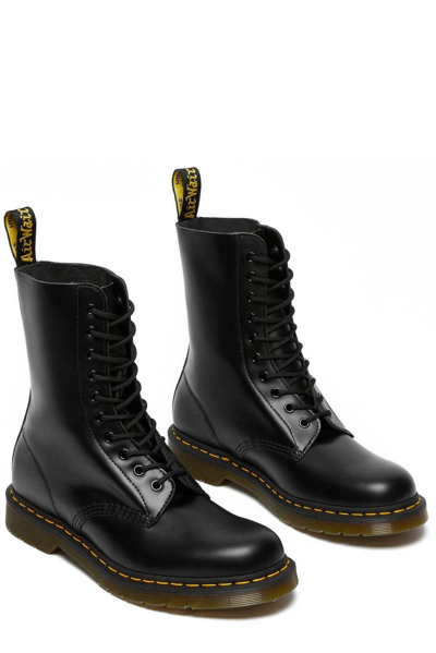 Shop Dr. Martens' 1490 Smooth Lace-up Boots In Black