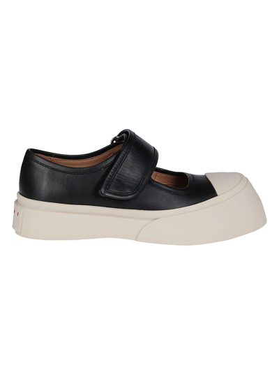 Shop Marni Pablo Touch-strap Low-top Sneakers In Black