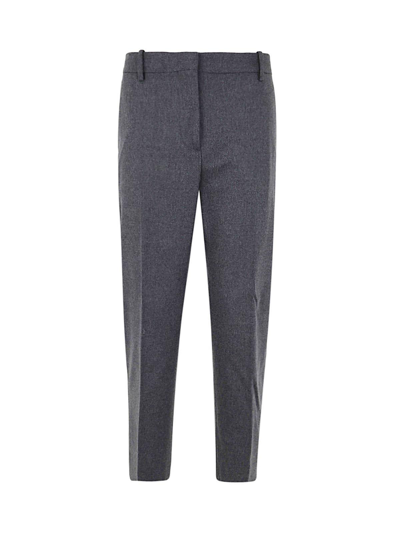 Shop Marni Cropped Pleat Detailed Trousers In Graphite