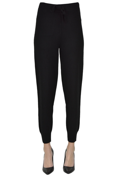 Shop Brodie Cashmere Cashmere Knit Jogger Trousers In Black