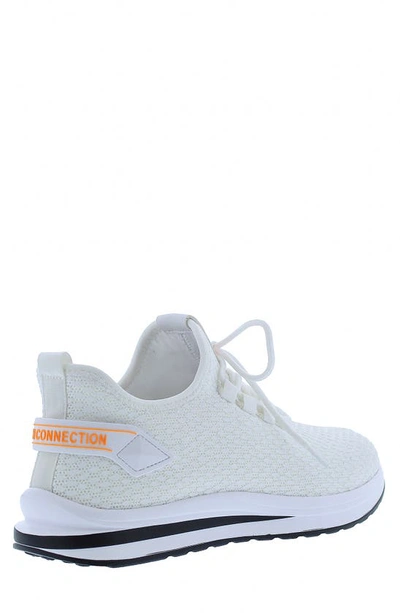 Shop French Connection Shane Snake Embossed Knit Sneaker In White