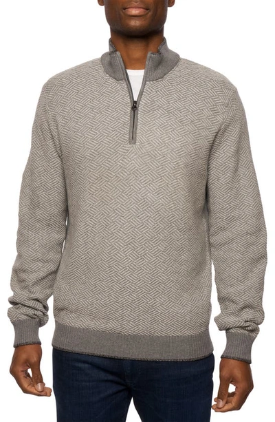 Shop Robert Graham Draco Quarter Zip Sweater In Grey