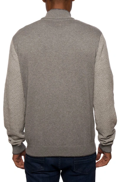 Shop Robert Graham Draco Quarter Zip Sweater In Grey