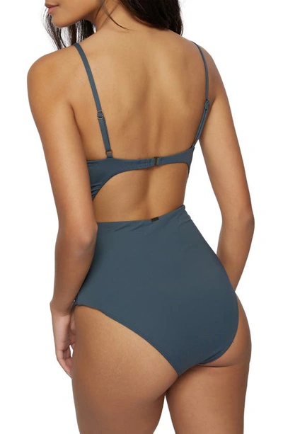 O'neill Saltwater Solids Twisted Cutout One-piece Swimsuit In Slate |  ModeSens