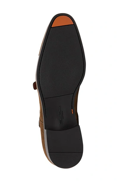 Shop Santoni Beginner Double Monk Strap Shoe In Light Brown
