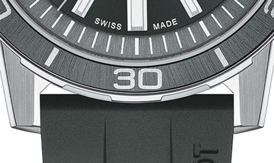 Shop Tissot Supersport Qua Silicone Strap Watch, 44mm In Grey
